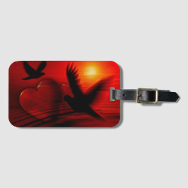 Hjärter och duvor bagagebricka