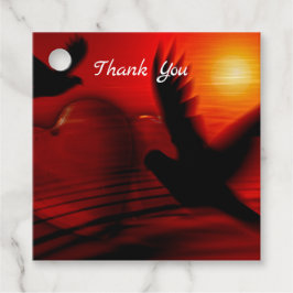 Hjärter och duvor gåvor etiketter