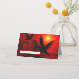 Hjärter och duvor placeringskort