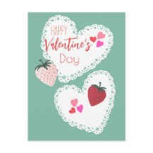 Hjärter och jordgubbar Alla hjärtans dag