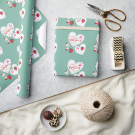 Hjärter och jordgubbar Alla hjärtans dag Presentpapper