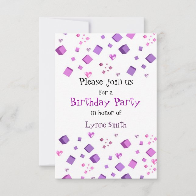 Hjärter och kubaner inbjudningar (Framsida)