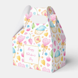 Hjärter och Muffinsar Förtjusande vattenfärg Mönst Presentaskar