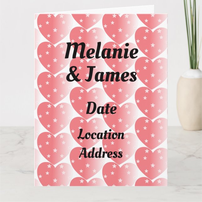 Hjärter och Namn för Rosa av kute Kort (Framsida)