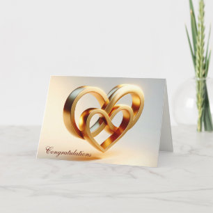 Hjärter och oändlighetssymbol för Grattisar i bröl Kort