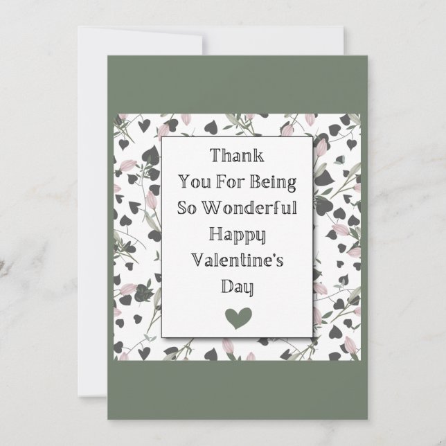 Hjärter och Petals: Grattis Valentinas Hälsning Julkort (Framsida)