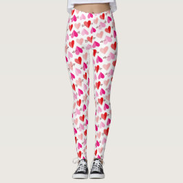 Hjärter och pilar på hjärtans dag leggings