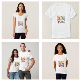 Hjärter och Stjärnor Bästa Mamma Någonsin T Shirt