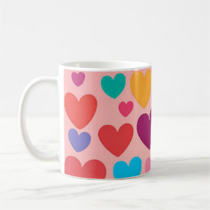 Hjärter på Alla hjärtans dag Kaffemugg
