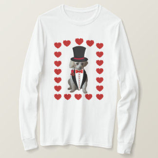 Hjärter på eld för dig Pudel Dam TShirt T Shirt