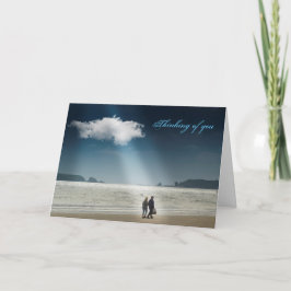 Hjärter på en Beach. Kort