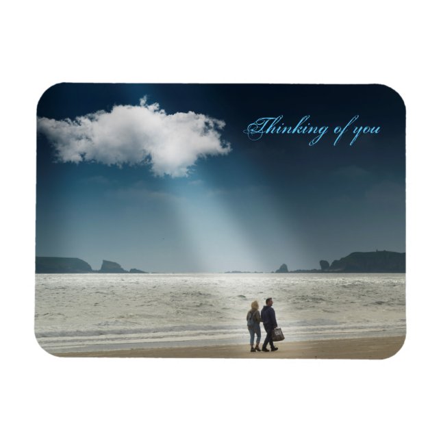 Hjärter på en Beach. Magnet (Horisontell)