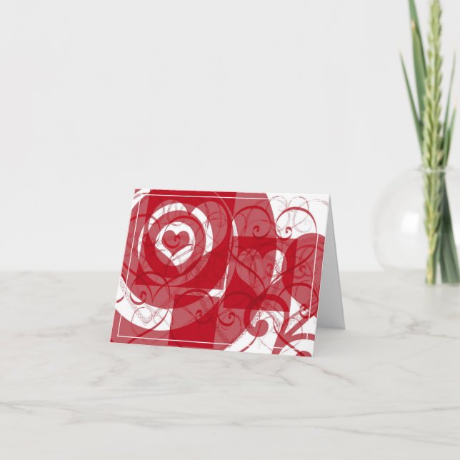 Hjärter på hjärtans dag helgkort (Framsida)