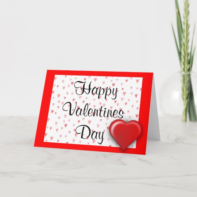 Hjärter på hjärtans dagskort helgkort (Framsida)