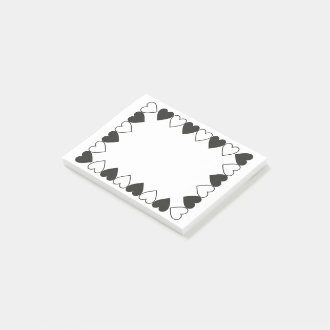 Hjärter Post-it Block (Vinklad)