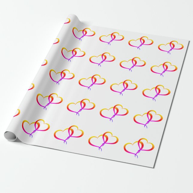 Hjärter Presentpapper (Utrullad)