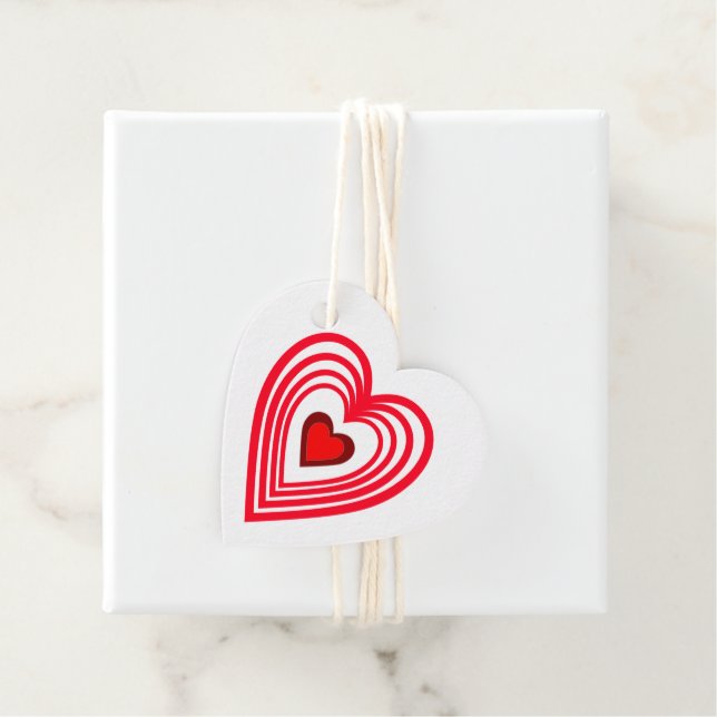 Hjärter Röda Bröllop Alla Hjärtens Dag 4Eve Gåvor Etiketter (På plats)