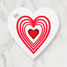 Hjärter Röda Bröllops Valentine Dag 4Eve Gåvor Etiketter