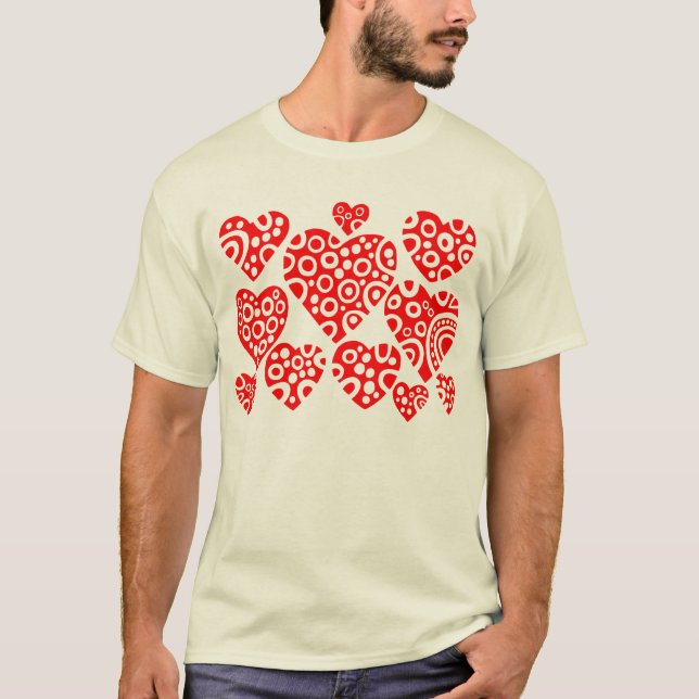 Hjärter - Röda Tee Shirt (Framsida)