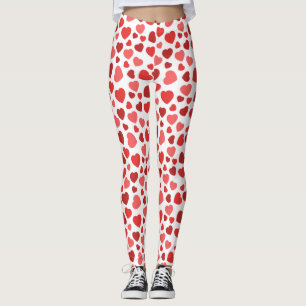 Hjärter, rödhjärter, Hjärter mönster, Mönster Leggings