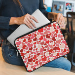 Hjärter, rödhjärter, mönster, Kärlek Laptop Fodral<br><div class="desc">Cute,  roligt och vackra mönster med röda hjärtan. Modern och trendig,  perfekt för Alla hjärtans dag.</div>