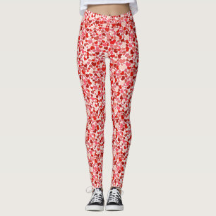 Hjärter, rödhjärter, mönster, Kärlek Leggings