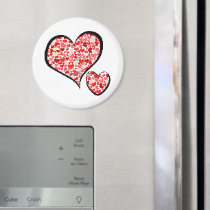 Hjärter, rödhjärter, mönster, Kärlek Magnet