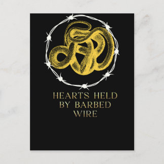 Hjärter som innehas av Barbed Wire Postcard Vykort