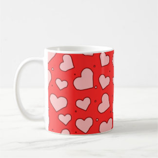 Hjärter Sömlöst Mönster Kaffemugg