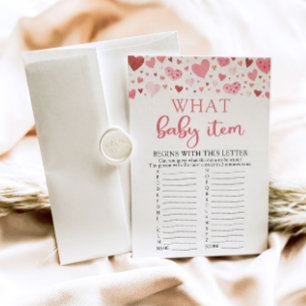Hjärter Valentine Vad Baby Artikel Baby Shower Spe Inbjudningar