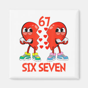 Hjärter Valentines Roligt Sex Sju 6 7 Meme Gen Alp Magnet