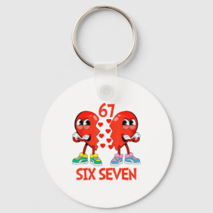 Hjärter Valentines Roligt Sex Sju 6 7 Meme Gen Alp Nyckelring