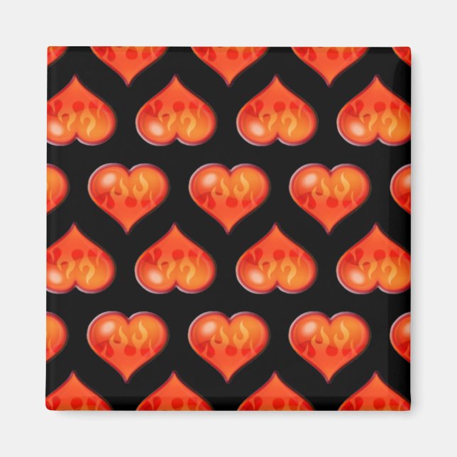 Hjärter vid brand magnet (Framsidan)