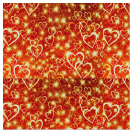 Hjärter vid brand tyg