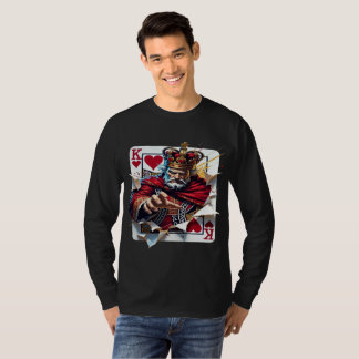 Hjärterkung — Djärvt kungligt spelkort Illustratra T Shirt