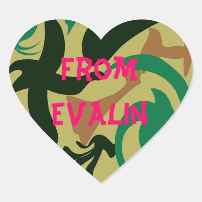 Hjärtesticker Hjärtformat Klistermärke (Framsida)