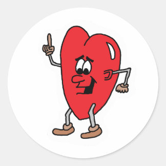 Hjärtetikett Runt Klistermärke