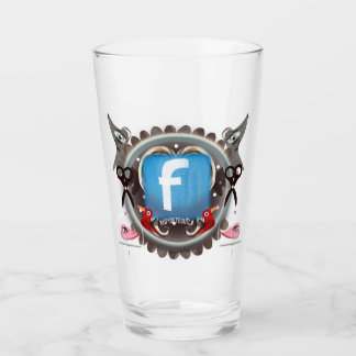 Hjärtfåglar Facebook-logotyp Glaskopp