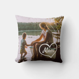 Hjärtfamilj Foto manus Anpassad present Kastkudde Kudde