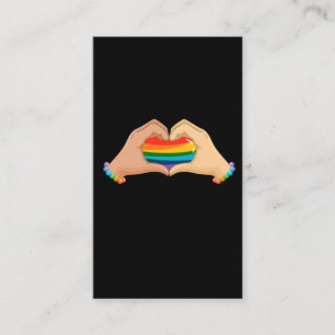 Hjärtfärgad Kärlek i Hjärtfärgat HBT Rainbow Visitkort