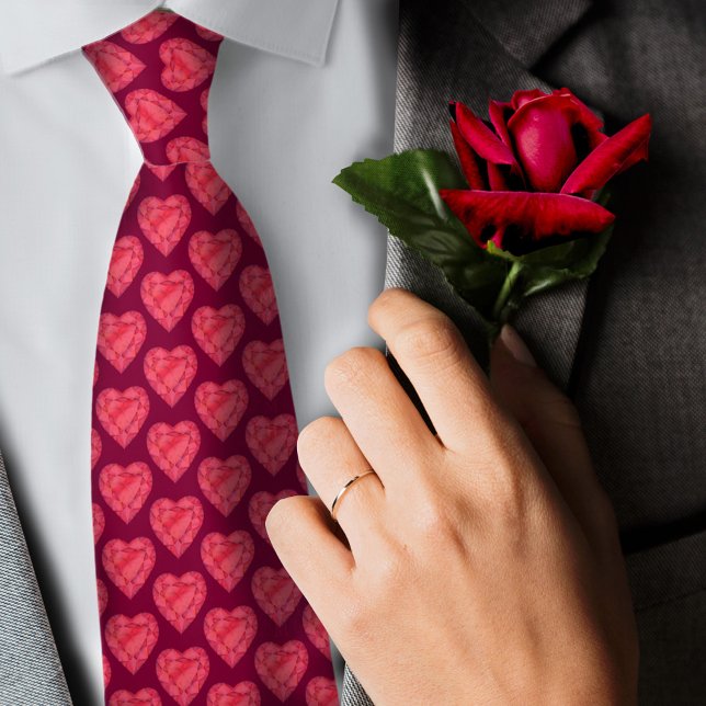 Hjärtfärgad ruby-sköldpadda slips (Skapare uppladdad)