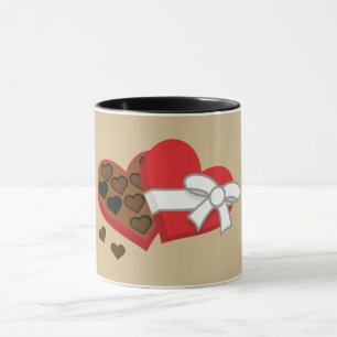 Hjärtfärgat "gift box" - Alla hjärtans dag Mugg