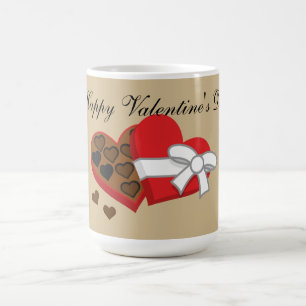 Hjärtfärgat "gift box" - Alla hjärtans Lägg till Kaffemugg
