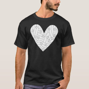 Hjärtfärgningsdesign T-shirt