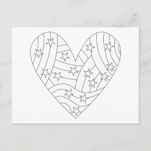 Hjärtfärgningsdesign Vykort