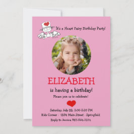 Hjärtféc © Birthday Photo Investigation Inbjudningar