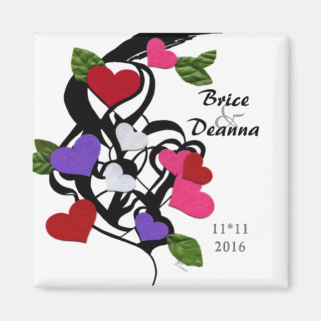 Hjärtfel Spara datum Magnet (Framsidan)