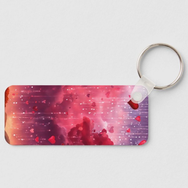 "Hjärtfilt Moments: Elegant Hart Keychain för din Nyckelring (Framsida)
