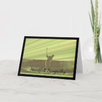Hjärtfilt Sympathy Card for a Golfer