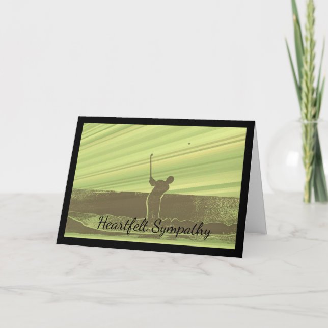 Hjärtfilt Sympathy Card for a Golfer Kort (Framsida)